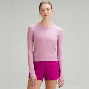 Lululemon Swiftly Tech Long-Sleeve Shirt 2.0 *Race Length Pink Peony Velvet Dust